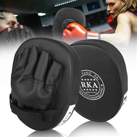 2pcs Boxing Mitts Mma Punching Boxing Training Hand Pads Pu Leather