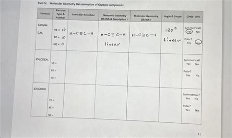 Solved Part N2 Molecular Geometry Determination of Organic | Chegg.com