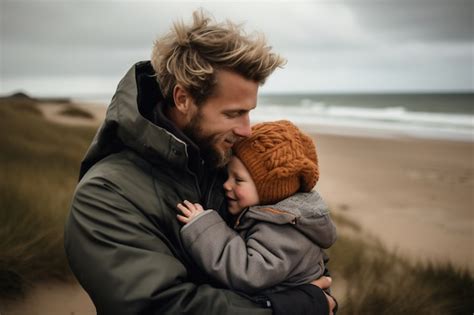 Plano Medio Padre Sosteniendo A Su Beb Foto Gratis