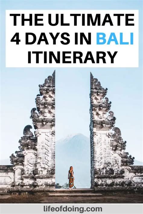 4 Days In Bali Itinerary Guide For Your First Visit