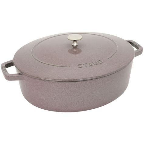 Staub Wide Oval Dutch Oven Lilac Berings