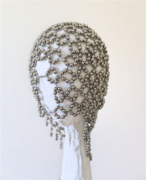 Face Mask Linda Silver Couture Mask Getman Jewelry