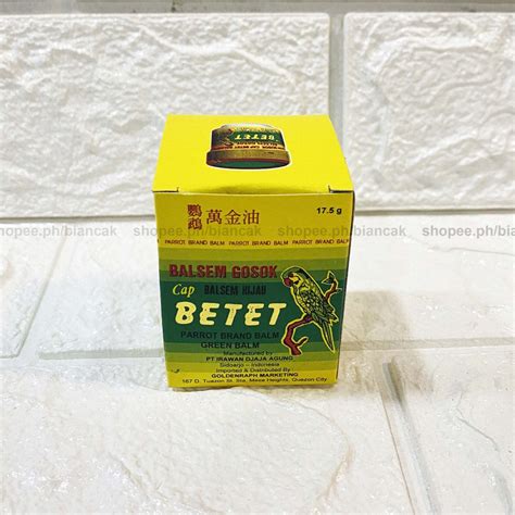 Betet Parrot Brand Green Balm 175g Beauty Section Shopee Philippines