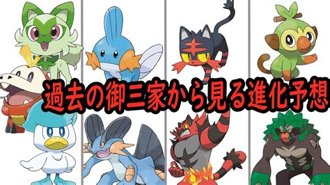 【考察】歴代御三家の進化の法則から、ポケモンsv御三家の進化を考察してみた！ Youtube