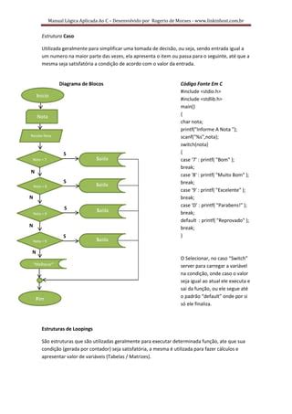 Marque A Opção Que Representa A Seguinte Lógica De Programação - Fundamentos de Logica de Programação | Linguagem C | PDF