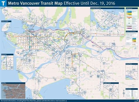 Vancouver Transport Map Bus World Map Transportation Canada City