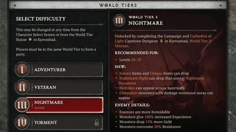 How To Unlock World Tier In Diablo The Nerd Stash