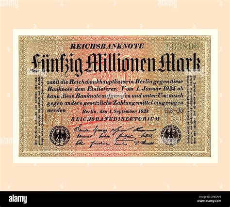 Fuenfzig Millionen Mark Banknote Hi Res Stock Photography And Images