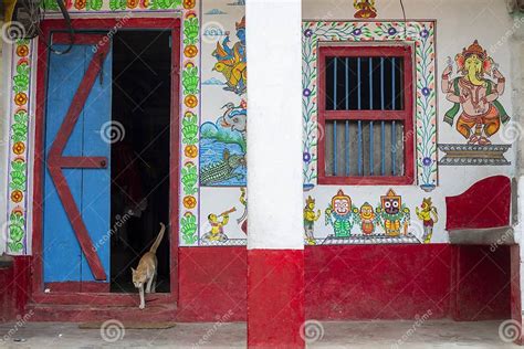 Traditional Home Wall Painting In Raghurajpur Art And Craft Village