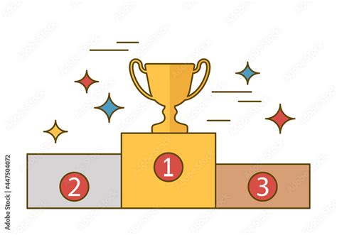 Sports Podium For Winners St Nd And Rd Place Vector Stock Vector