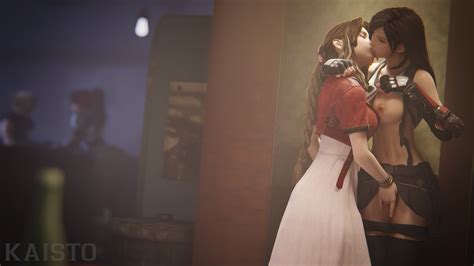 Tifa Lockhart Cloud Strife Aerith Gainsborough And Jessie Rasberry