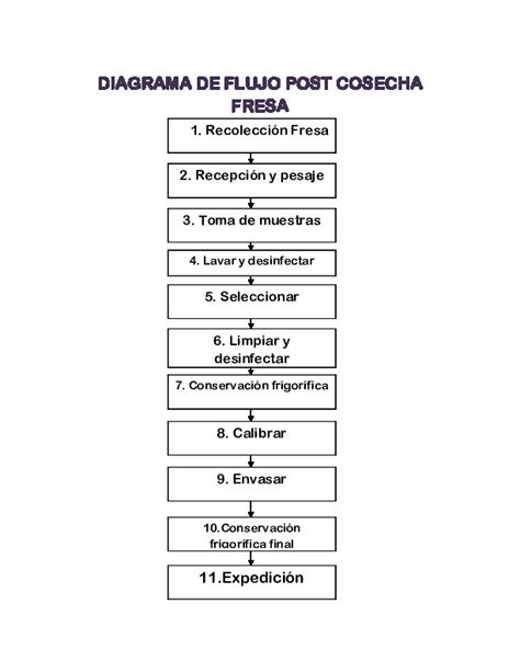 Diagrama De Flujo Post Cosecha Fresa PDFCOFFEE