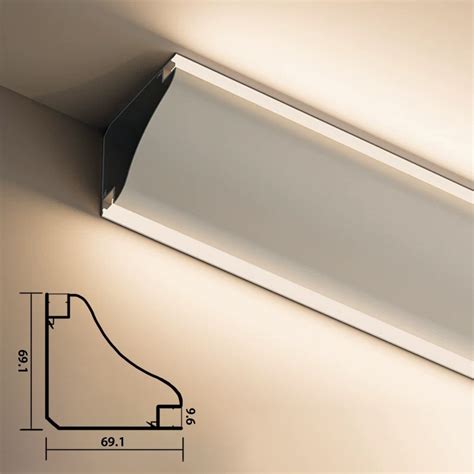 Double Sided Luminous Top Corner Free Ceiling Wall Washer Light Surface