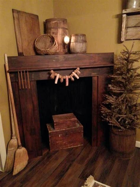 Primitive Fireplace Faux Fireplace Mantels Cabin Fireplace Primitive