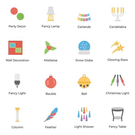 Home Decor Icons Set 15234395 Vector Art At Vecteezy