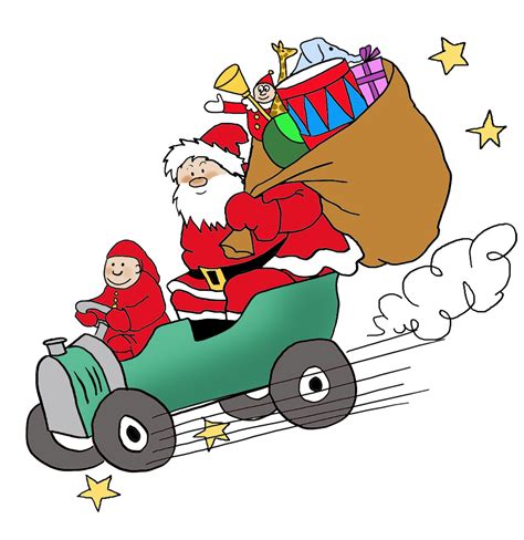 Santa T Christmas Car Transparent Image Png Arts