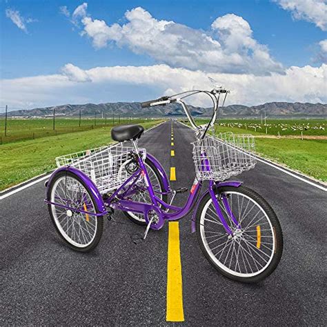 PEXMOR Adult Trike 7 Speed 24 26 Inch Tricycle For Adult Three Wheeled