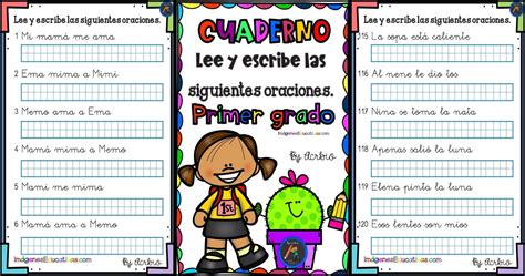 Cuadernillo Dictaco De Oraciones Para Primer Grado Imagenes Educativas