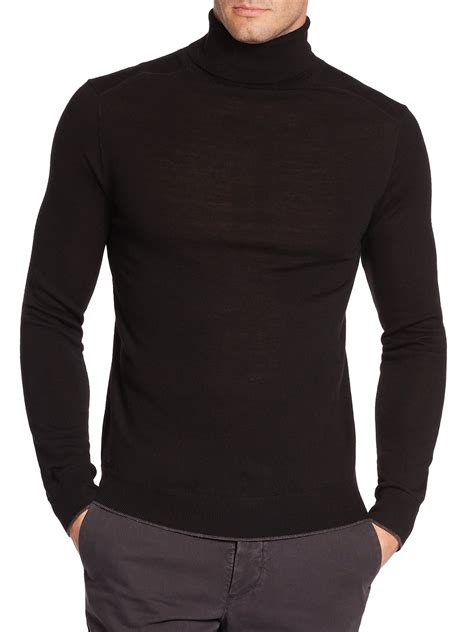 Lyst Michael Kors Merino Wool Blend Turtleneck In Black For Men