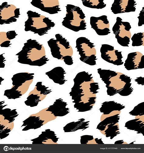 Leopard Spots Pattern Design Brow Black White Sand Color Funny Stock ...