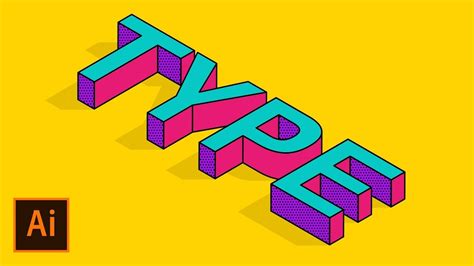 How To Create An Isometric Text Effect In Adobe Illustrator Youtube