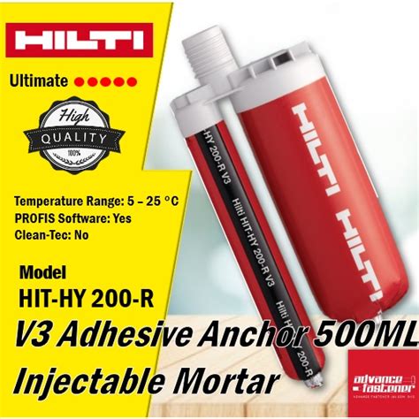 Hilti Hit Hy V Adhesive Anchor Ml Injectable Mortar Shopee