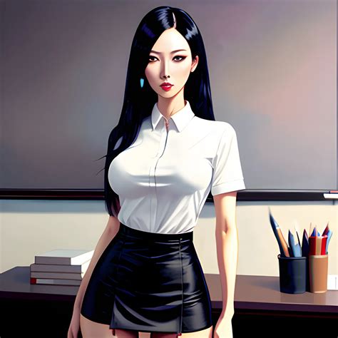 Dark Painting Intensive Colors Classroom Casual Fashion Shot