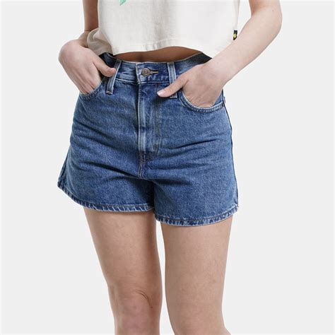 Levi S High Waisted Mom Women S Shorts Blue A1965 0001