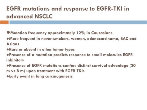 Ppt Tyrosine Kinase Inhibitors In Non Small Cell Lung Cancer