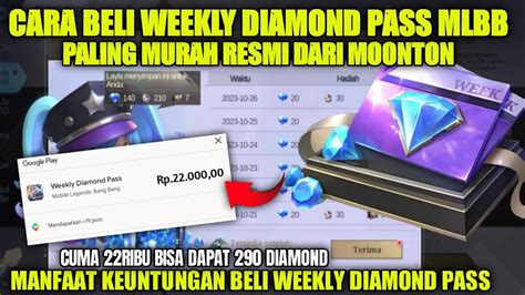 Curang Cara Beli Weekly Diamond Pass Paling Murah Cuma K Weekly