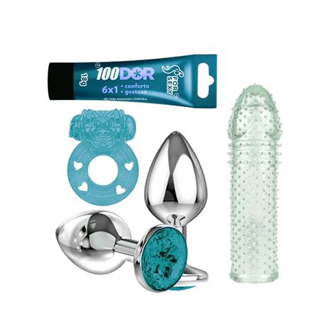 Kit Plug Anal Lubrificante Anal Anel Peniano Capa Peniana