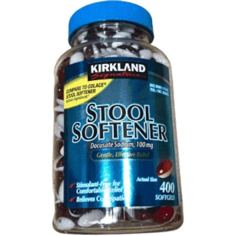 Kirkland Signature Stool Softener 100 Mg 400 Softgels Shelhealth