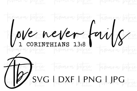 Love Never Fails Svg 1 Corinthians 13 Svg Bible Verse Svg Wood Sign