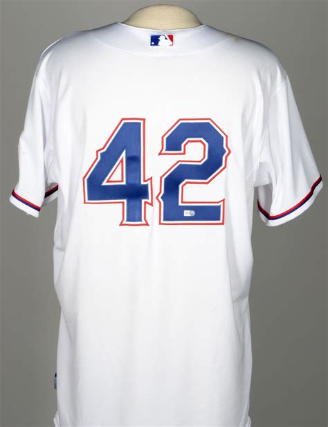 Rangers Authentics Texas Rangers Josh Frasier Game Used 42 Jackie