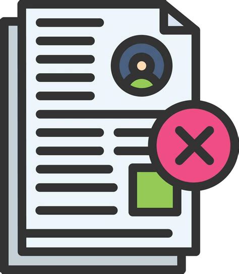 document rejected icon image  vector art  vecteezy