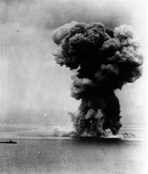 Pacific Wrecks Aerial View Of Yamato Sinking And Exploding In The