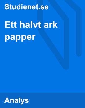 Symbolik Och Perspektivering Ett Halvt Ark Papper