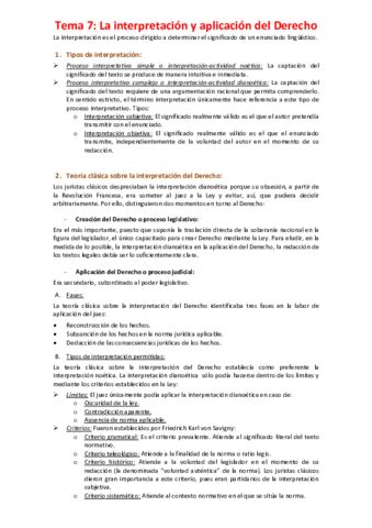 Tema La Interpretaci N Y Aplicaci N Del Derecho Pdf