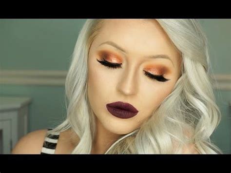 Morphe 35O Palette Tutorial Burnt Orange Eyes Deep Lips Purple