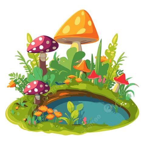 Jardín De Dibujos Animados Vector Png Pegatina Clipart Ilustración