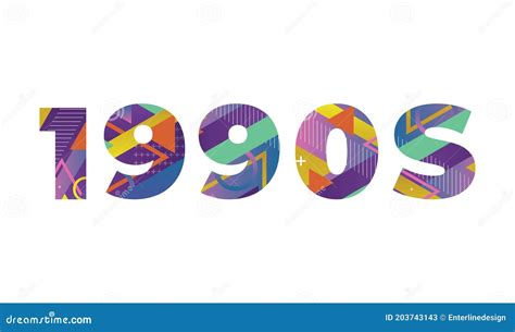 S Concept Retro Colorful Word Art Illustration Stock Vector