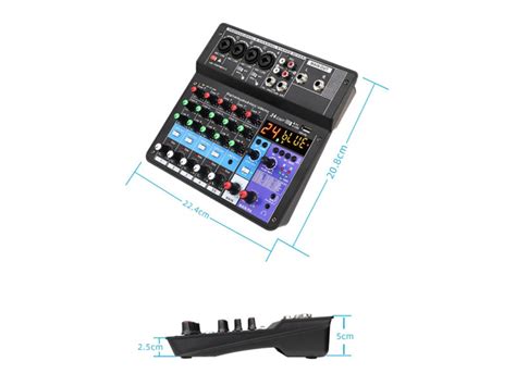 Table de mixage 6 canaux avec carte son intégrée effets dsp bluetooth