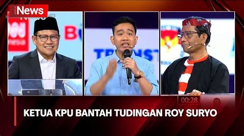 Kpu Pastikan Roy Suryo Keliru Soal Hanya Gibran Yang Pakai Tiga Mic