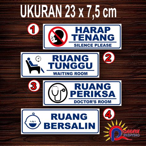 Jual Stiker Harap Tenang Ruang Tunggu X Cm Perhatian Rambu K