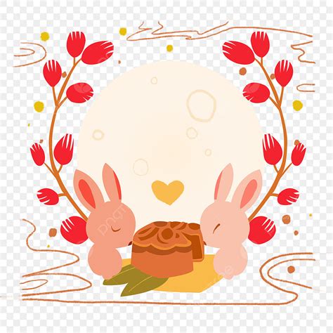 Mid Autumn Festival Png Image Mid Autumn Festival Pink Bunny Hand