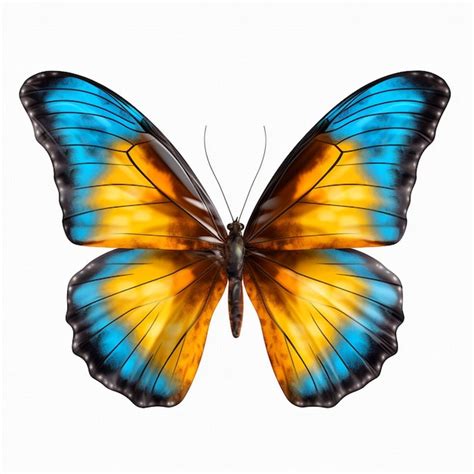 Premium AI Image Color Butterfly Isolated On White Background