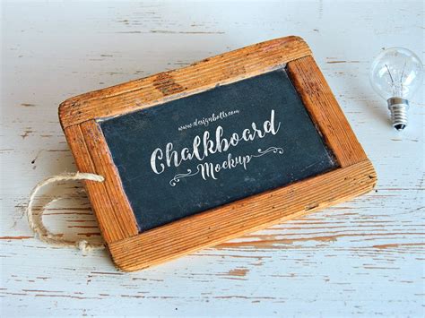 Wooden Frame Chalkboard Mockup Psd For Lettering And Typography The