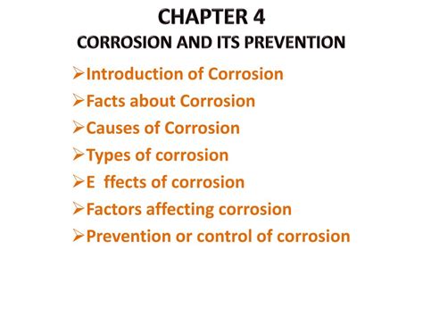 Ppt Introduction Of Corrosion Facts About Corrosion Causes Of