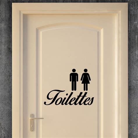 Sticker Porte Panneau Toilettes Stickers Salle De Bain Et Wc