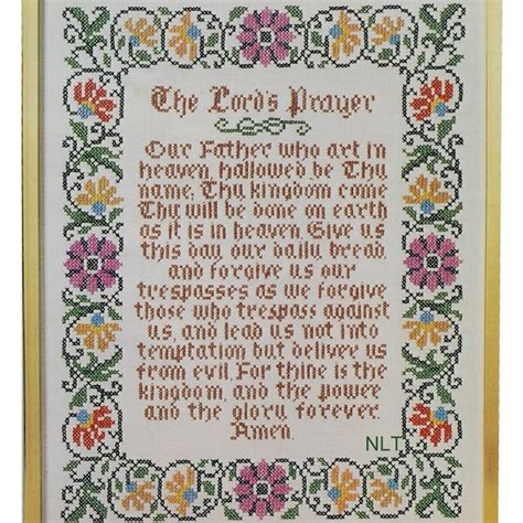 The Lords Prayer Cross Stitch Pattern Etsy